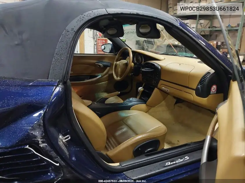 2003 Porsche Boxster S VIN: WP0CB29853U661824 Lot: 42457533