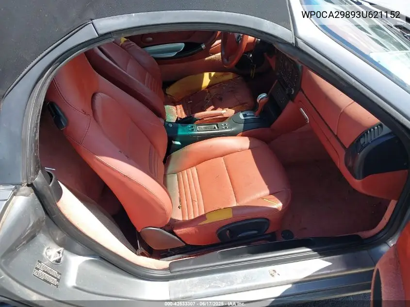 2003 Porsche Boxster VIN: WP0CA29893U621152 Lot: 42533307