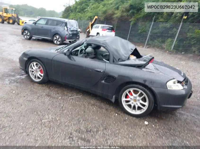 2003 Porsche Boxster S VIN: WP0CB29823U662042 Lot: 42616745