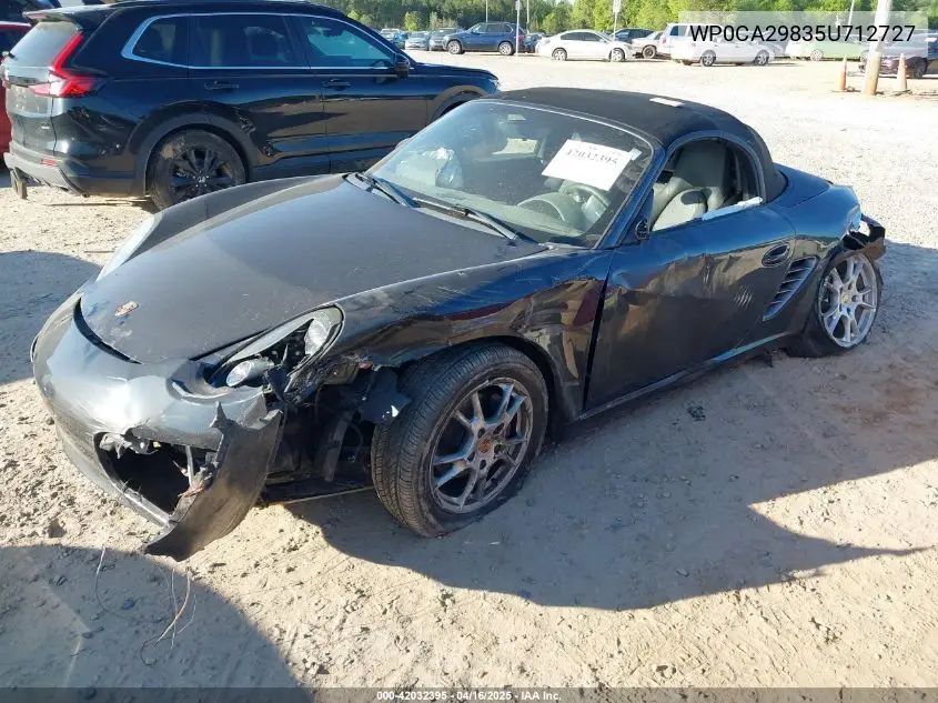 2005 Porsche Boxster VIN: WP0CA29835U712727 Lot: 42032395