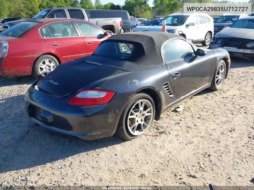 2005 Porsche Boxster VIN: WP0CA29835U712727 Lot: 42032395