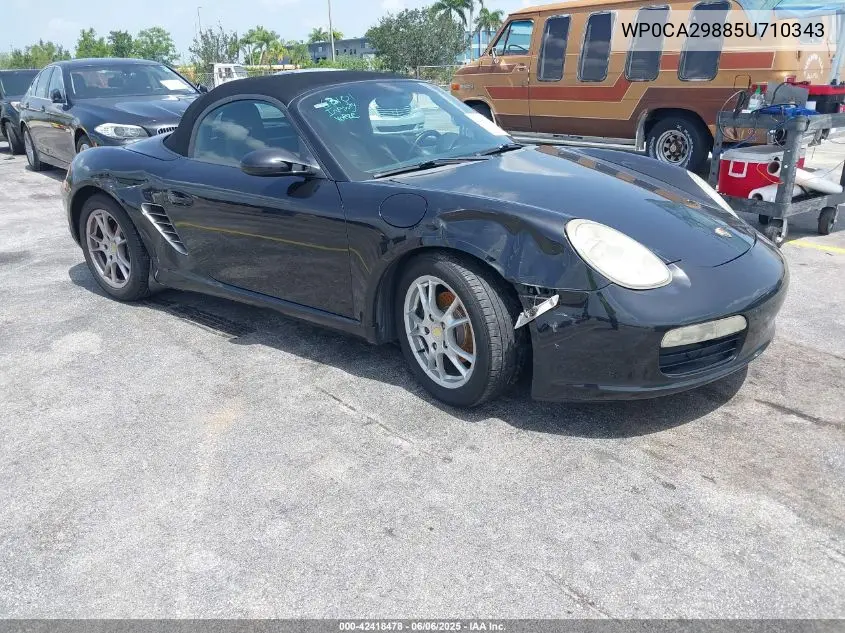 2005 Porsche Boxster VIN: WP0CA29885U710343 Lot: 42418478