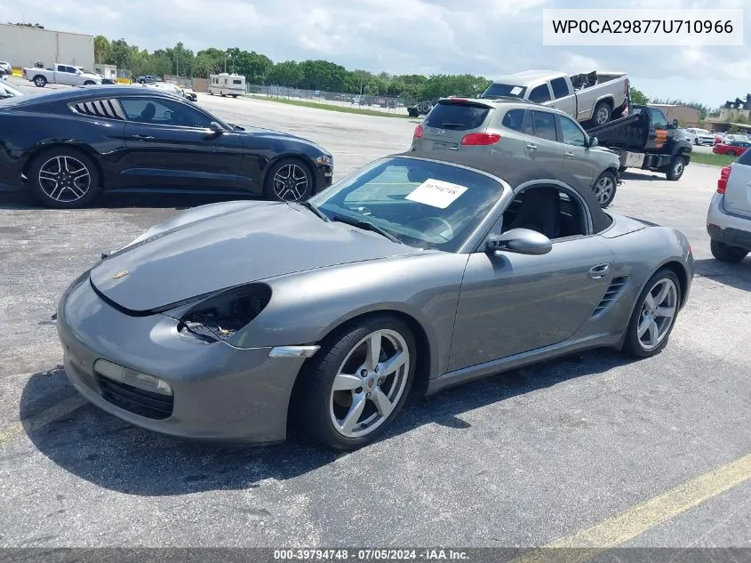 2007 Porsche Boxster VIN: WP0CA29877U710966 Lot: 39794748