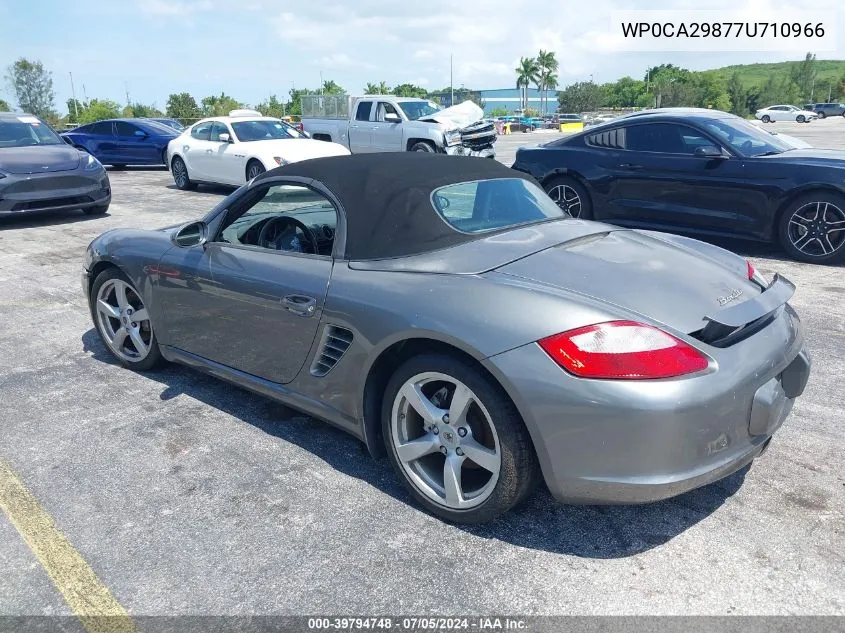 2007 Porsche Boxster VIN: WP0CA29877U710966 Lot: 39794748