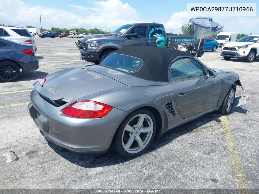 2007 Porsche Boxster VIN: WP0CA29877U710966 Lot: 39794748