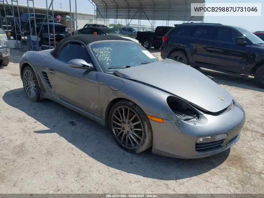 2007 Porsche Boxster S VIN: WP0CB29887U731046 Lot: 42191204