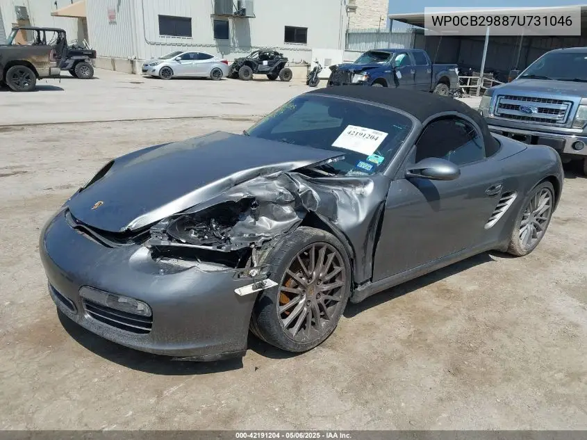 2007 Porsche Boxster S VIN: WP0CB29887U731046 Lot: 42191204