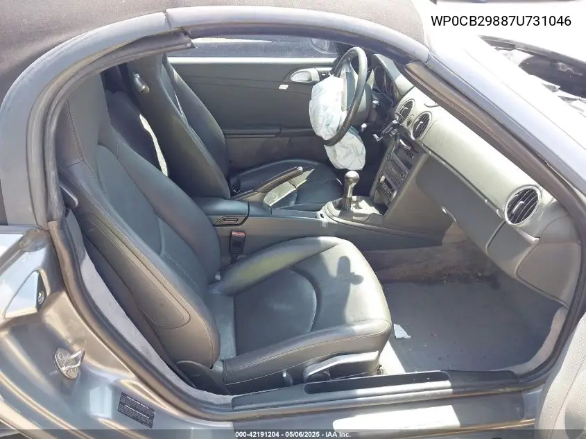 2007 Porsche Boxster S VIN: WP0CB29887U731046 Lot: 42191204