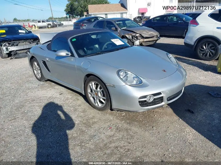 2007 Porsche Boxster VIN: WP0CA29897U712136 Lot: 42528193