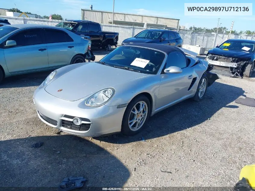 2007 Porsche Boxster VIN: WP0CA29897U712136 Lot: 42528193