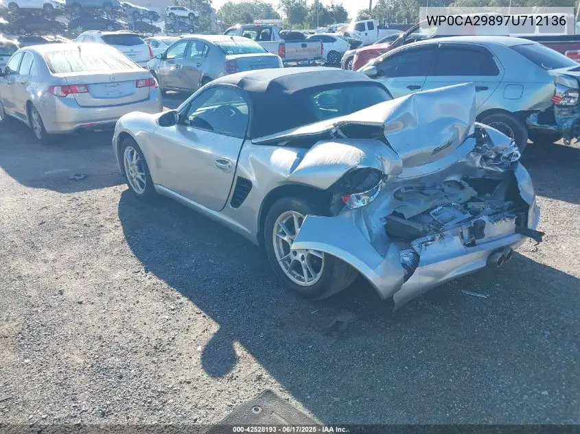 2007 Porsche Boxster VIN: WP0CA29897U712136 Lot: 42528193