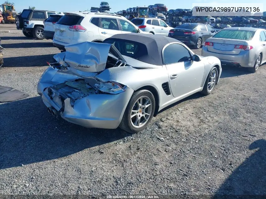 2007 Porsche Boxster VIN: WP0CA29897U712136 Lot: 42528193