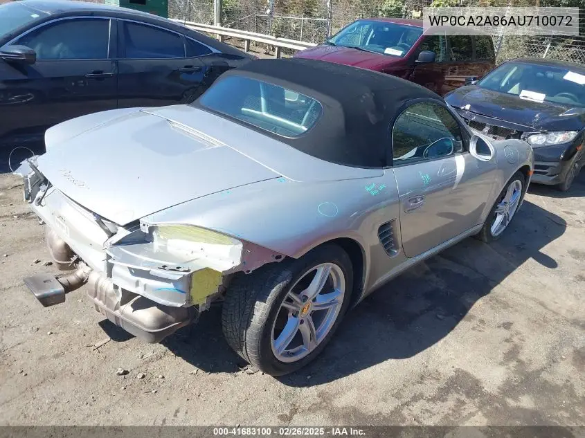 2010 Porsche Boxster VIN: WP0CA2A86AU710072 Lot: 41683100