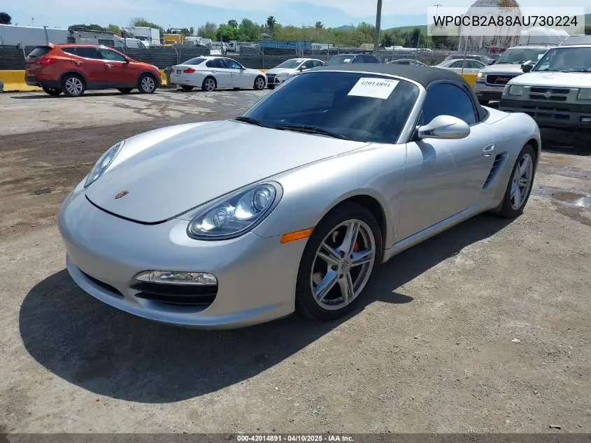 2010 Porsche Boxster S VIN: WP0CB2A88AU730224 Lot: 42014891
