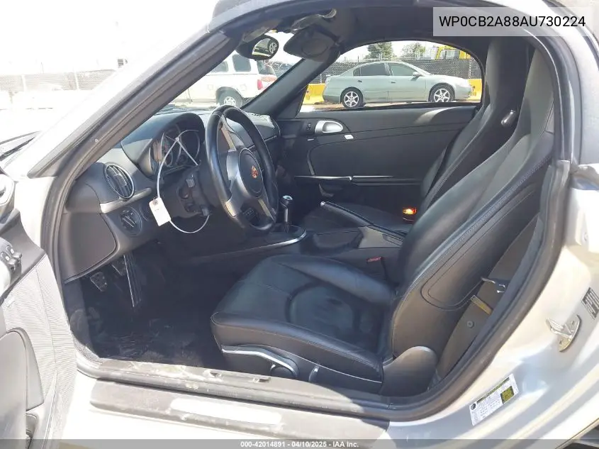 2010 Porsche Boxster S VIN: WP0CB2A88AU730224 Lot: 42014891
