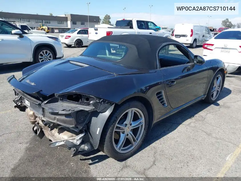 2012 Porsche Boxster VIN: WP0CA2A87CS710144 Lot: 42638005