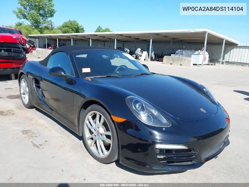 2013 Porsche Boxster VIN: WP0CA2A84DS114104 Lot: 42607509