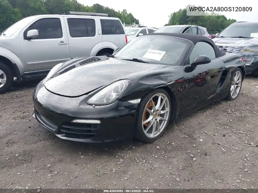 2016 Porsche Boxster Black Edition VIN: WP0CA2A80GS120809 Lot: 42403392