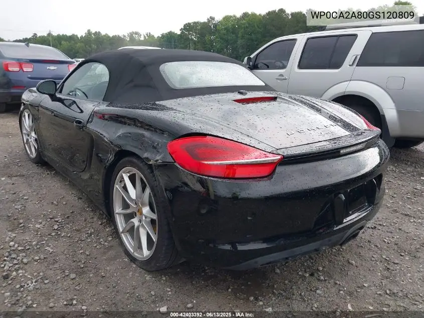 2016 Porsche Boxster Black Edition VIN: WP0CA2A80GS120809 Lot: 42403392
