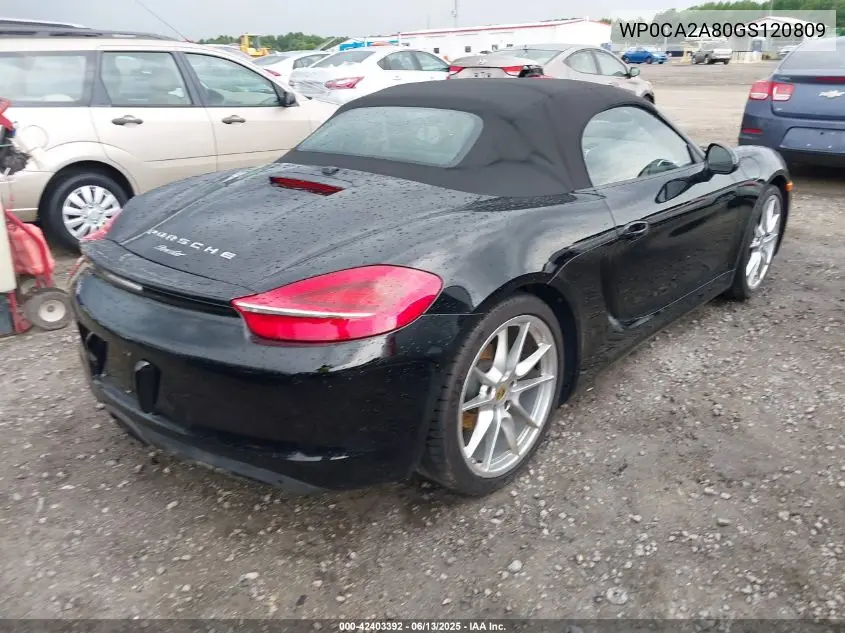 2016 Porsche Boxster Black Edition VIN: WP0CA2A80GS120809 Lot: 42403392