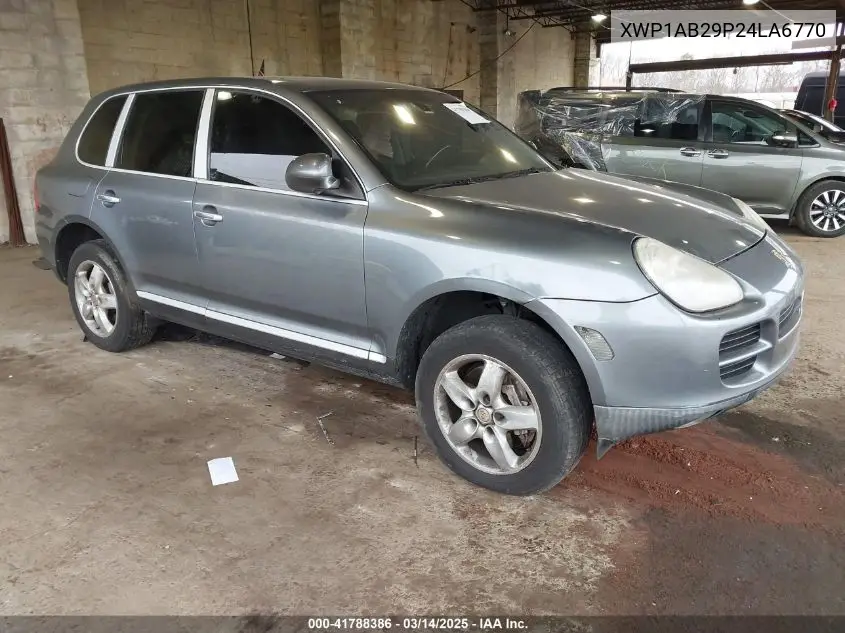 2004 Porsche Cayenne S VIN: WP1AB29P24LA67700 Lot: 41788386