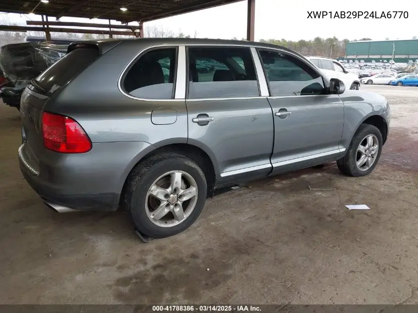 2004 Porsche Cayenne S VIN: WP1AB29P24LA67700 Lot: 41788386