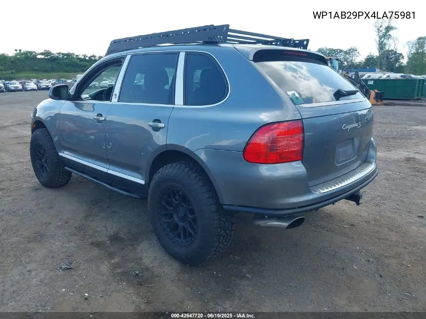 2004 Porsche Cayenne S VIN: WP1AB29PX4LA75981 Lot: 42547720