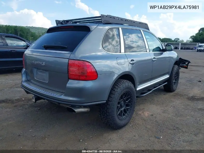 2004 Porsche Cayenne S VIN: WP1AB29PX4LA75981 Lot: 42547720
