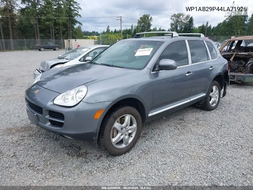 2004 Porsche Cayenne S VIN: WP1AB29P44LA71926 Lot: 42559558