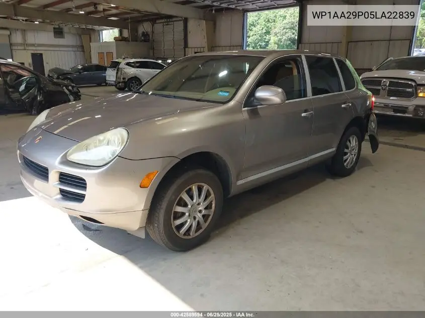 2005 Porsche Cayenne VIN: WP1AA29P05LA22839 Lot: 42589594