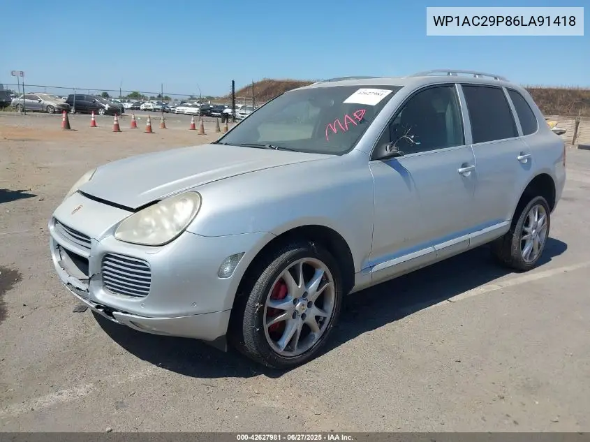 2006 Porsche Cayenne Turbo/Turbo S VIN: WP1AC29P86LA91418 Lot: 42627981
