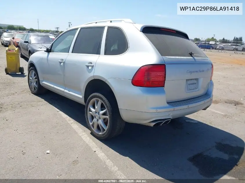 2006 Porsche Cayenne Turbo/Turbo S VIN: WP1AC29P86LA91418 Lot: 42627981
