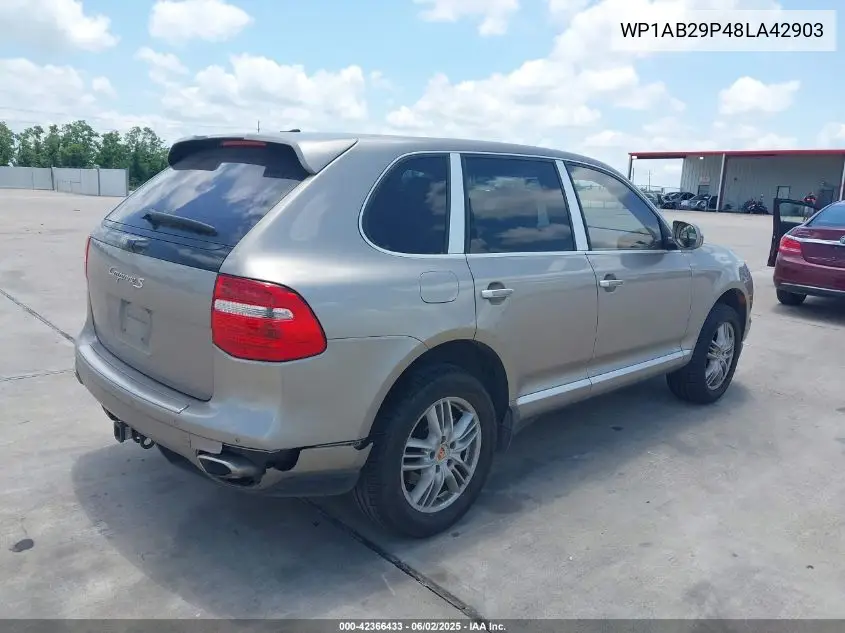 2008 Porsche Cayenne S VIN: WP1AB29P48LA42903 Lot: 42366433