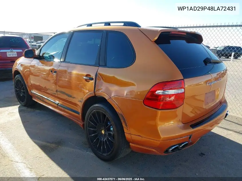 2008 Porsche Cayenne Gts VIN: WP1AD29P48LA72431 Lot: 42437071