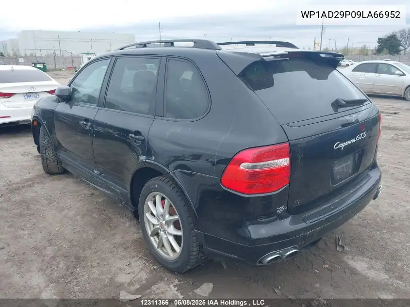 2009 Porsche Cayenne VIN: WP1AD29P09LA66952 Lot: 12311366