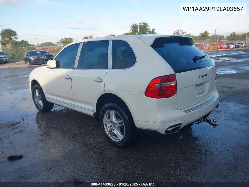 2009 Porsche Cayenne VIN: WP1AA29P19LA03657 Lot: 41439625