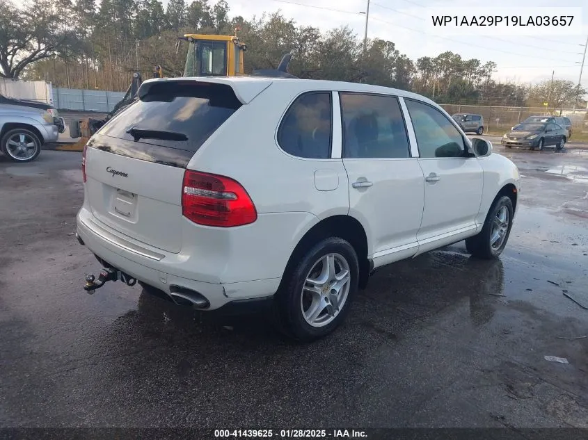 2009 Porsche Cayenne VIN: WP1AA29P19LA03657 Lot: 41439625