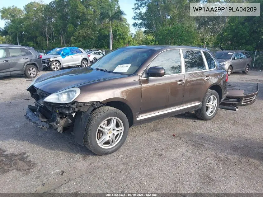 2009 Porsche Cayenne VIN: WP1AA29P19LA04209 Lot: 42547435