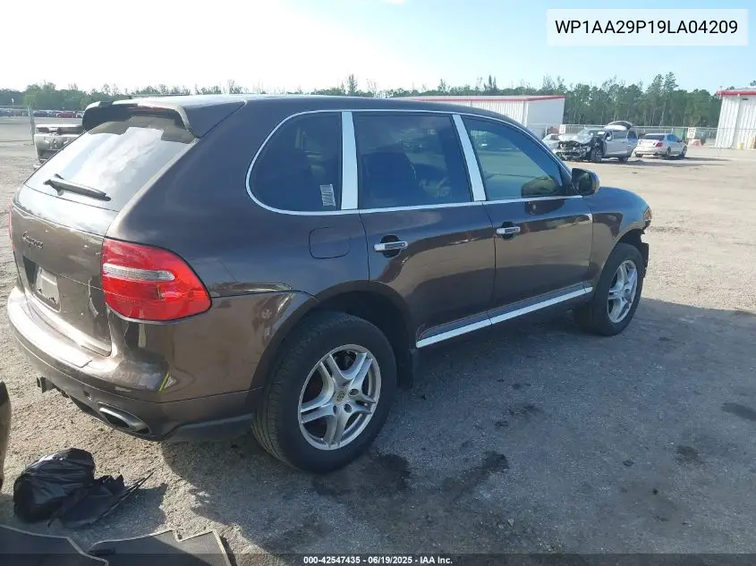 2009 Porsche Cayenne VIN: WP1AA29P19LA04209 Lot: 42547435