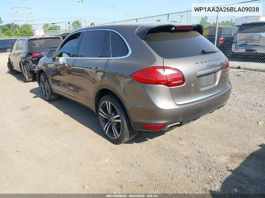 2011 Porsche Cayenne VIN: WP1AA2A26BLA09038 Lot: 42559242