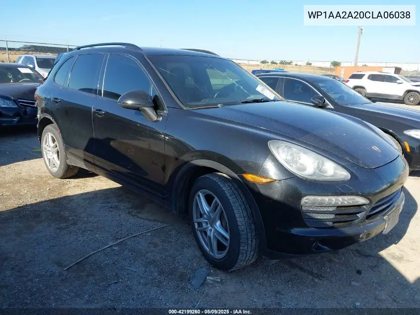 2012 Porsche Cayenne VIN: WP1AA2A20CLA06038 Lot: 42199260