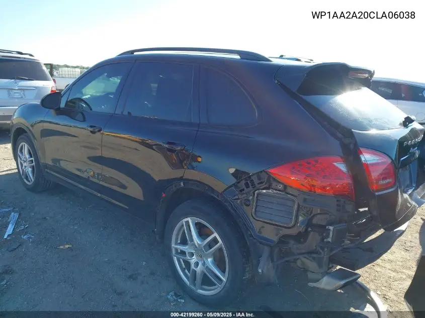 2012 Porsche Cayenne VIN: WP1AA2A20CLA06038 Lot: 42199260