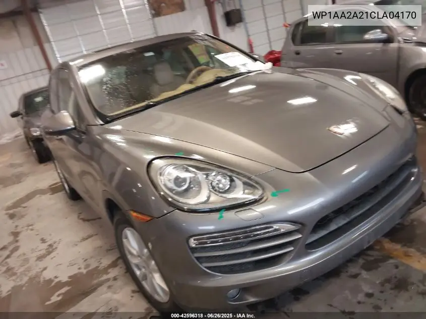 2012 Porsche Cayenne VIN: WP1AA2A21CLA04170 Lot: 42596318