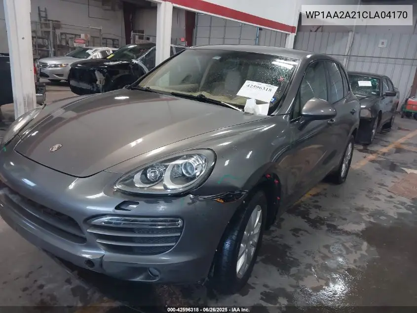 2012 Porsche Cayenne VIN: WP1AA2A21CLA04170 Lot: 42596318
