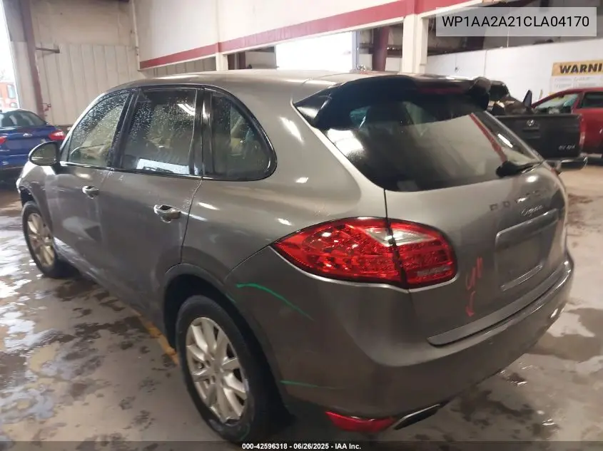 2012 Porsche Cayenne VIN: WP1AA2A21CLA04170 Lot: 42596318