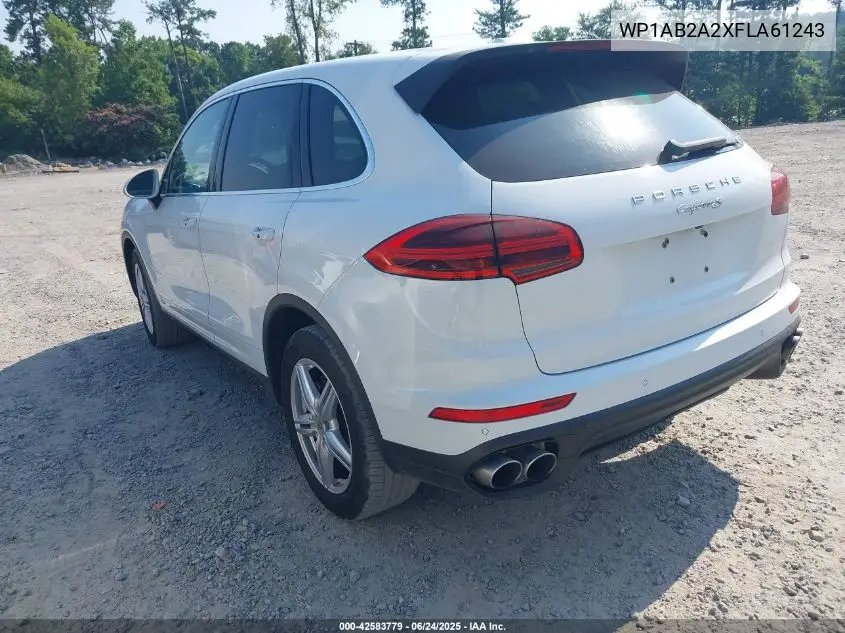2015 Porsche Cayenne S VIN: WP1AB2A2XFLA61243 Lot: 42583779