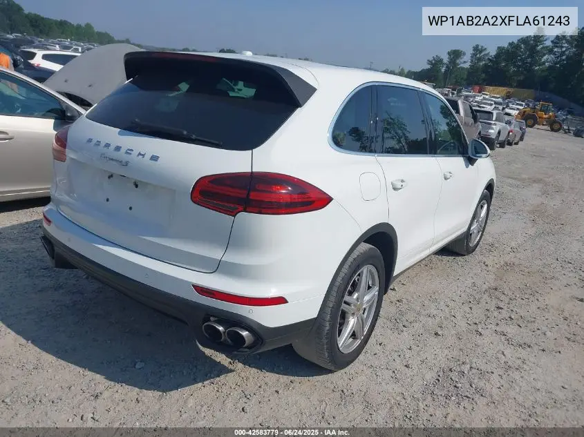 2015 Porsche Cayenne S VIN: WP1AB2A2XFLA61243 Lot: 42583779