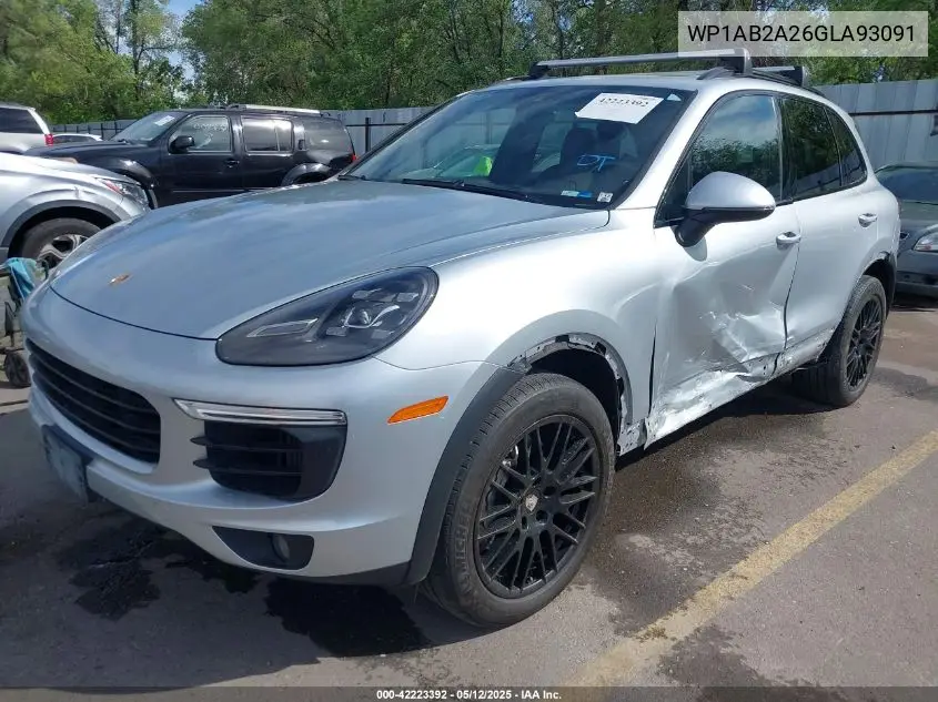 2016 Porsche Cayenne S VIN: WP1AB2A26GLA93091 Lot: 42223392