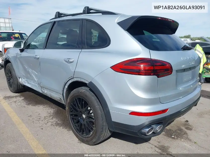 2016 Porsche Cayenne S VIN: WP1AB2A26GLA93091 Lot: 42223392