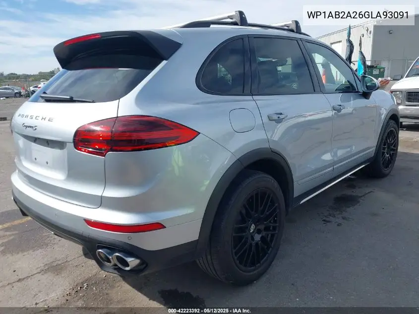 2016 Porsche Cayenne S VIN: WP1AB2A26GLA93091 Lot: 42223392